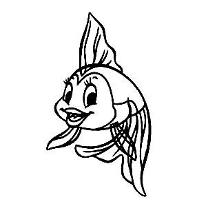 رسم كاريكاتوري لشخصية كرتونية تتمثل في سمكة لها وجه