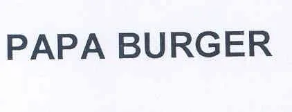 PAPA BURGER — UAE trademark in Class 29