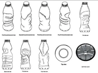 Bottle Container (VIV) logo mark in black and white