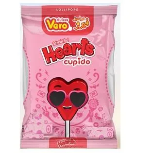 دولسيز فيرو Intensive Red Hearts cupido dulces Vero LOLLIPOPS