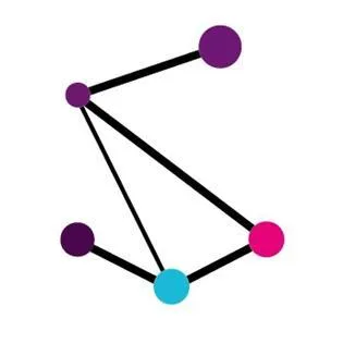 رسم لخمسة دوائر موضوعة بطريقة مميزة وموصلة