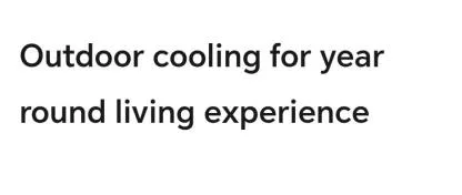 Outdoor cooling for year round living experience — UAE trademark in Class 36