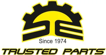 TRUSTED PARTS since 1974 مع رسم مميز للحرفين SE