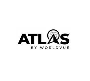ATLAS BY WORLDVUE logo — UAE trademark in Class 9