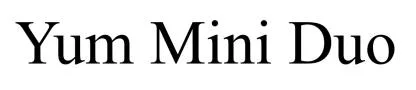Yum Mini Duo — UAE trademark in Class 3