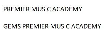 PREMIER MUSIC ACADEMY, GEMS PREMIER MUSIC ACADEMY — UAE trademark in Class 16