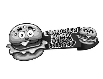 HAMBURGER GUMMY STICKS LOLLIPOP