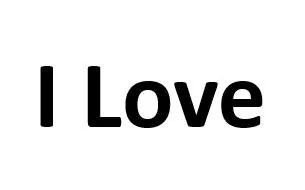 I Love — UAE trademark, Class 3, No. 462928