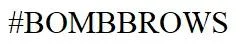 #BOMBBROWS — UAE trademark, Class 2, No. 345835