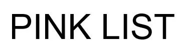 PINK LIST — UAE trademark, Class 14, No. 479679