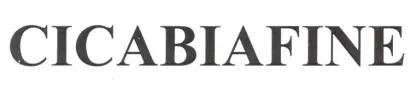CICABIAFINE — UAE trademark, Class 3, No. 116899