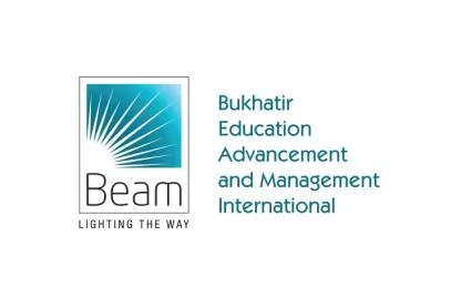 Beam, LIGHTING, THE, WAY, Bukhatir, Education, Advancement, and, Management, International — UAE trademark in Class 41