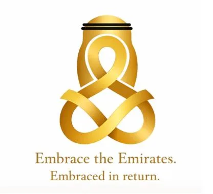 EMBRACETHE EMIRATES ,EMBRACED IN RETURN — UAE trademark, Class 35, No. 485483