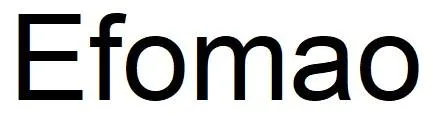 Efomao — UAE trademark, Class 20, No. 455099