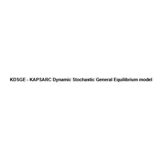 KDSGE - KAPSARC Dynamic Stochastic General Equilibrium model — UAE trademark in Class 42