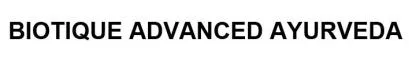 BIOTIQUE ADVANCED AYURVEDA — UAE trademark in Class 3