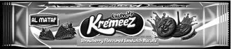 ALMATAF CRUNCHY Kremeez Strawberry Flavoured Sandwich Biscuits