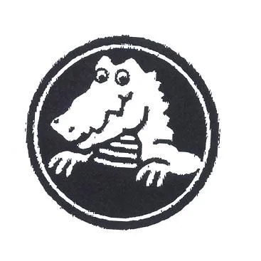 رسمة تمساح داخل دائرة — UAE trademark, Class 18, No. 075337
