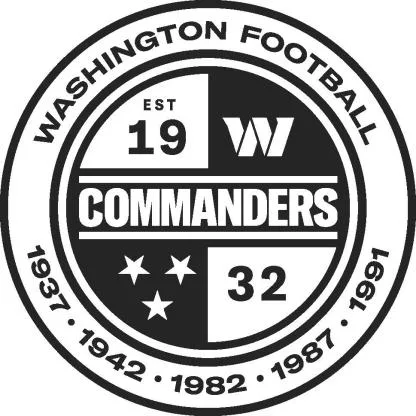 WASHINGTON FOOTBALLEST 19 W COMMANDERS 32 1937 1942 1982 1987 1991