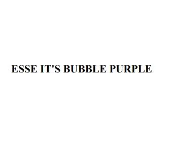 ESSE IT'S BUBBLE PURPLE — UAE trademark in Class 34