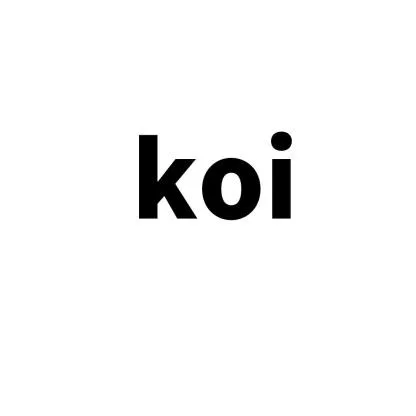 Koi — UAE trademark, Class 34, No. 438510