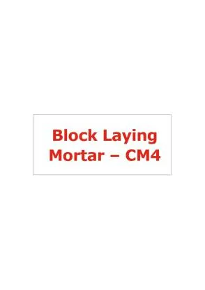 Block Laying Mortar - CM4