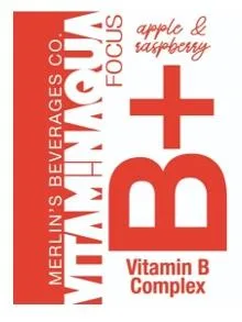 MERLIN’S BEVERAGESCO. VITAMINAQUA FOCUS apple & raspberry B+ Vitamins B Complex — UAE trademark in Class 32