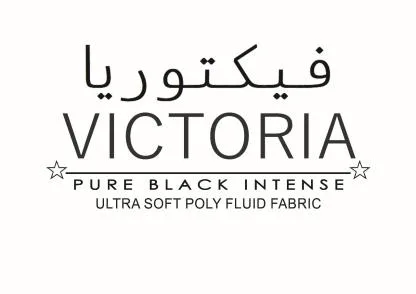 فيكتوريا VICTORIA PURE BLACK INTENSE ULTRA SOFT POLY FLUID FABRIC