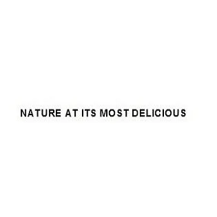 " NATURE AT ITS MOST DELICIOUS " — UAE trademark in Class 30