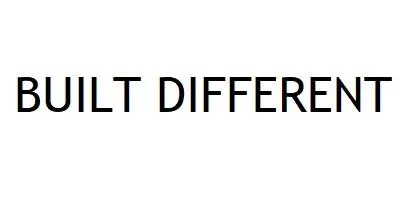 BUILT DIFFERENT — UAE trademark in Class 39